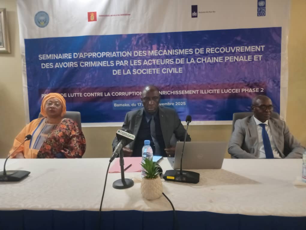 Justice : Les acteurs de la chaîne pénale sensibilisés aux mécanismes de recouvrement des avoirs criminels